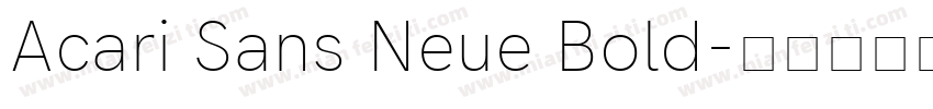 Acari Sans Neue Bold字体转换